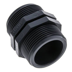 Double Nipple G1 1/2'' Polypropylene (pp) 10bar (140.5psi) FDA 54mm Hex