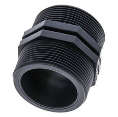 Double Nipple G2'' Polypropylene (pp) 10bar (140.5psi) FDA 64mm Hex