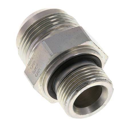 JIC Double Nipple G3/4'' x UN 1-5/16''-12 (Dash Size 16) Steel NBR