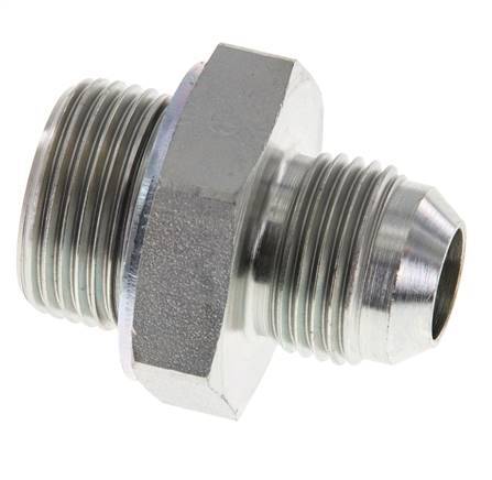 JIC Double Nipple G3/4'' x UNF 7/8''-14 Steel NBR 210bar (2950.5psi)