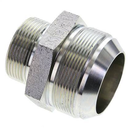 JIC Double Nipple G1 1/2'' x UN 2-1/2''-12 Steel NBR 80bar (1124.0psi)