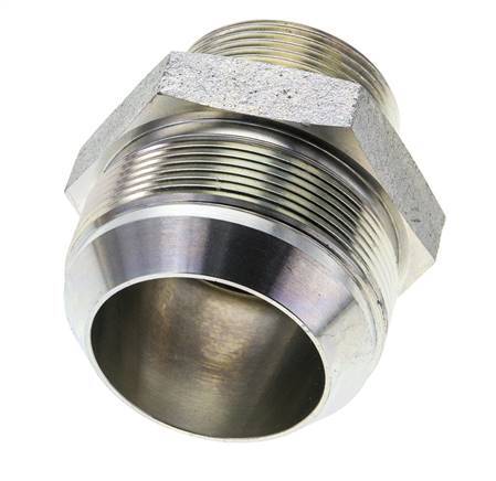 JIC Double Nipple G1 1/2'' x UN 2-1/2''-12 Steel NBR 80bar (1124.0psi)