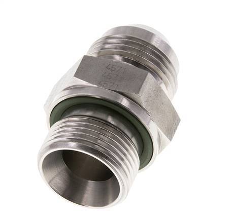 JIC Double Nipple G3/4'' x UN 1-1/16''-12 Stainless Steel FKM 210bar (2950.5psi)