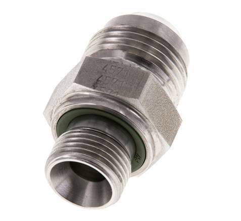 JIC Double Nipple G3/8'' x UNF 7/8''-14 Stainless Steel FKM 210bar (2950.5psi)