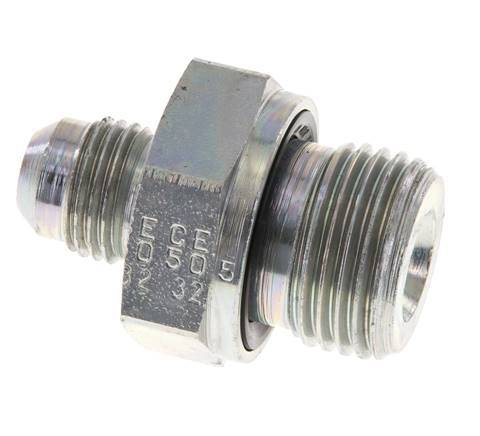 JIC Double Nipple G1/2'' x UNF 9/16''-18 Steel NBR 275bar (3863.75psi) [2 Pieces]