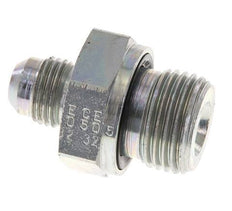 JIC Double Nipple G1/2'' x UNF 9/16''-18 Steel NBR 275bar (3863.75psi) [2 Pieces]