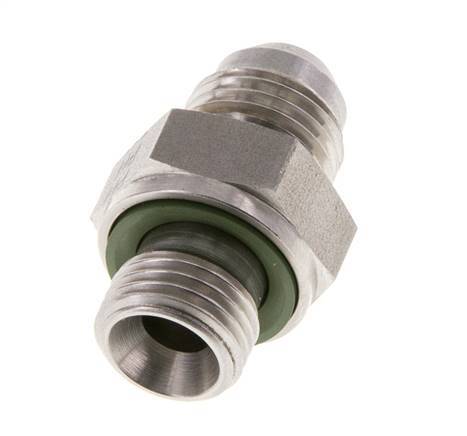 JIC Double Nipple G1/4'' x UNF 9/16''-18 Stainless Steel FKM 275bar (3863.75psi)