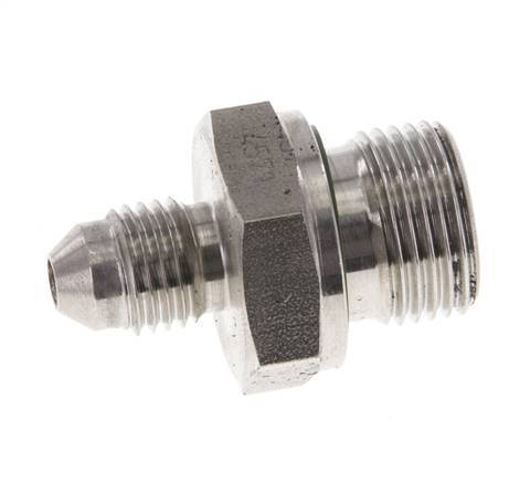 JIC Double Nipple G3/8'' x UNF 7/16''-20 Stainless Steel FKM 310bar (4355.5psi)