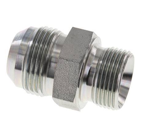 JIC Double Nipple G3/4'' x UN 1-3/16''-12 Steel NBR 170bar (2388.5psi)