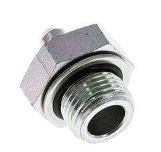 JIC Double Nipple G1/2'' x UNF 7/16''-20 Steel NBR 310bar (4355.5psi)