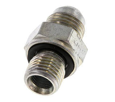 JIC Double Nipple G1/4'' x UNF 9/16''-18 Steel NBR 275bar (3863.75psi) [2 Pieces]