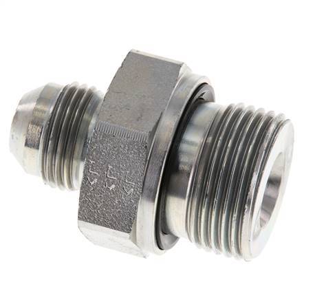 JIC Double Nipple G3/4'' x UNF 3/4''-16 Steel NBR 275bar (3863.75psi)