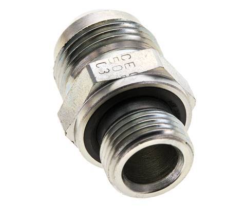 JIC Double Nipple M18 X 1.5 x UNF 7/8''-14 Steel NBR 210bar (2950.5psi)