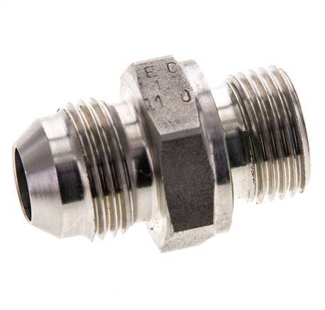 JIC Double Nipple M18 X 1.5 x UNF 3/4''-16 (Dash Size 8) Stainless