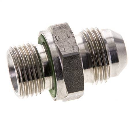 JIC Double Nipple M18 X 1.5 x UNF 3/4''-16 (Dash Size 8) Stainless
