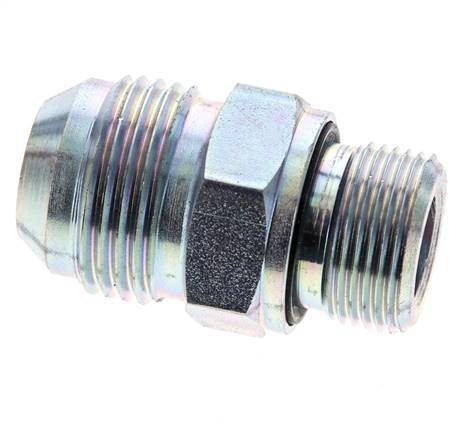 JIC Double Nipple M22 X 1.5 x UN 1-1/16''-12 Steel NBR 210bar (2950.5psi)