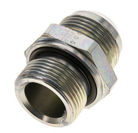 JIC Double Nipple M33 X 2 x UN 1-5/16''-12 (Dash Size 16) Steel