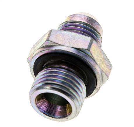 JIC Double Nipple M16 X 1.5 x UNF 9/16''-18 Steel NBR 275bar (3863.75psi)