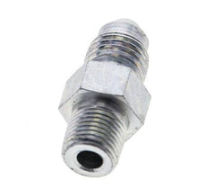 JIC Double Nipple UNF 7/16''-20 x 1/8'' NPT Steel 310bar (4355.5psi) [2 Pieces]