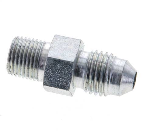 JIC Double Nipple UNF 7/16''-20 x 1/8'' NPT Steel 310bar (4355.5psi) [2 Pieces]