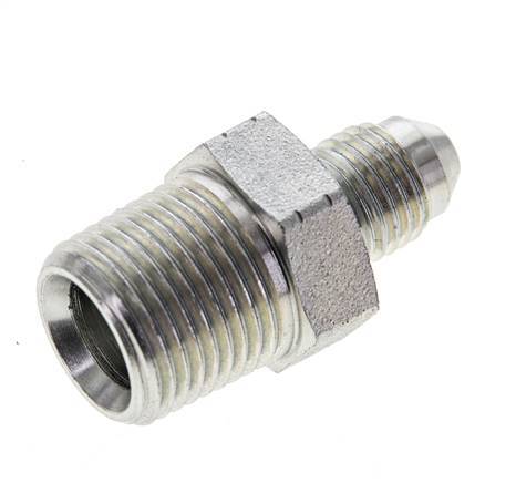 JIC Double Nipple UNF 7/16''-20 x 3/8'' NPT Steel 210bar (2950.5psi) [2 Pieces]