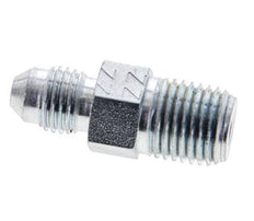 JIC Double Nipple UNF 7/16''-20 x 1/4'' NPT Steel 275bar (3863.75psi) [2 Pieces]