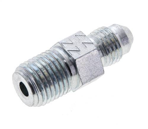 JIC Double Nipple UNF 7/16''-20 x 1/4'' NPT Steel 275bar (3863.75psi) [2 Pieces]