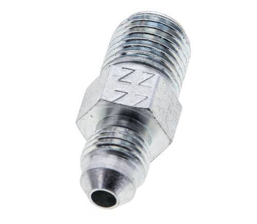 JIC Double Nipple UNF 7/16''-20 x 1/4'' NPT Steel 275bar (3863.75psi) [2 Pieces]