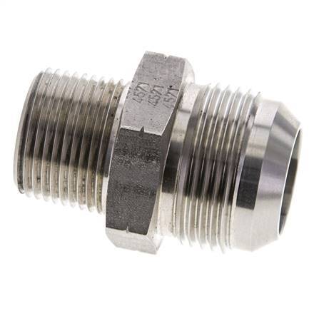 JIC Double Nipple UN 1-5/16''-12 x 3/4'' NPT Stainless Steel 170bar (2388.5psi)