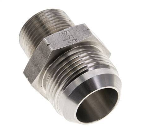 JIC Double Nipple UN 1-5/16''-12 x 3/4'' NPT Stainless Steel 170bar (2388.5psi)