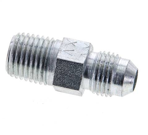 JIC Double Nipple UNF 1/2''-20 x 1/4'' NPT Steel 275bar (3863.75psi) [2 Pieces]