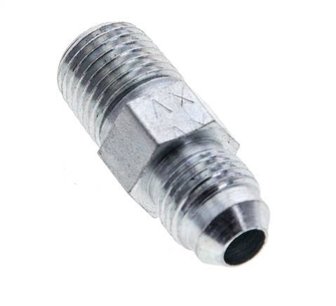 JIC Double Nipple UNF 1/2''-20 x 1/4'' NPT Steel 275bar (3863.75psi) [2 Pieces]