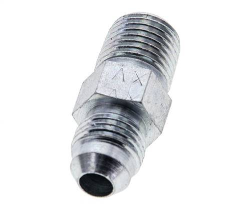 JIC Double Nipple UNF 1/2''-20 x 1/4'' NPT Steel 275bar (3863.75psi) [2 Pieces]