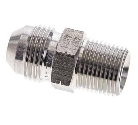 JIC Double Nipple UNF 3/4''-16 x 3/8'' NPT Stainless Steel 210bar (2950.5psi)