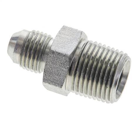 JIC Double Nipple UNF 1/2''-20 x 3/8'' NPT Steel 210bar (2950.5psi) [2 Pieces]