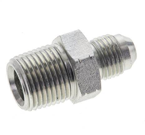 JIC Double Nipple UNF 1/2''-20 x 3/8'' NPT Steel 210bar (2950.5psi) [2 Pieces]