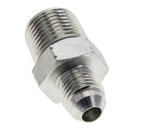 JIC Double Nipple UNF 1/2''-20 x 3/8'' NPT Steel 210bar (2950.5psi) [2 Pieces]