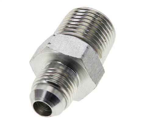 JIC Double Nipple UNF 1/2''-20 x 3/8'' NPT Steel 210bar (2950.5psi) [2 Pieces]