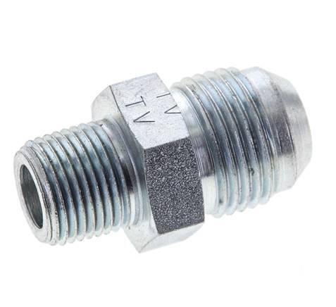 JIC Double Nipple UNF 7/8''-14 x 3/8'' NPT Steel 210bar (2950.5psi) [2 Pieces]