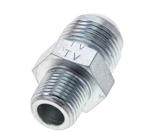 JIC Double Nipple UNF 7/8''-14 x 3/8'' NPT Steel 210bar (2950.5psi) [2 Pieces]