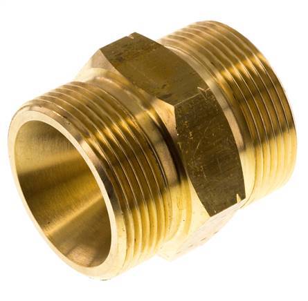 Double Nipple G1 1/2'' Male x Male Left Hand Brass 16bar (224.8psi) 50mm Hex