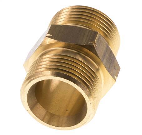 Double Nipple G1'' Male x Male Left Hand Brass 16bar (224.8psi) 36mm Hex