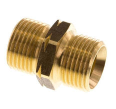 Double Nipple G3/8'' Male x Male Left Hand Brass 16bar (224.8psi) 19mm Hex [2 Pieces]