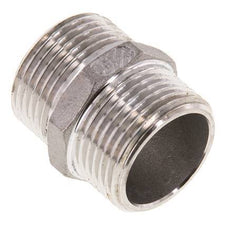 Double Nipple G1'' Stainless Steel Flat Seal 16bar (224.8psi) 36mm Hex