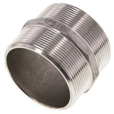 Double Nipple G2 1/2'' Stainless Steel Flat Seal 16bar (224.8psi) 78mm Hex