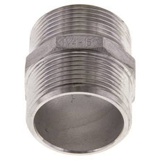 Double Nipple G1 1/4'' Stainless Steel Flat Seal 16bar (224.8psi) 45mm Hex