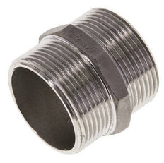 Double Nipple G1 1/2'' Stainless Steel Flat Seal 16bar (224.8psi) 51mm Hex