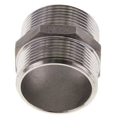 Double Nipple G1 1/2'' Stainless Steel Flat Seal 16bar (224.8psi) 51mm Hex