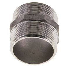Double Nipple G1 1/2'' Stainless Steel Flat Seal 16bar (224.8psi) 51mm Hex