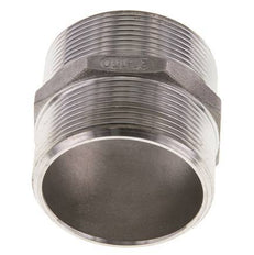 Double Nipple G2'' Stainless Steel Flat Seal 16bar (224.8psi) 62mm Hex